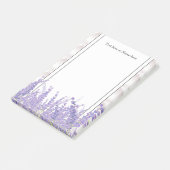 lavendel, elegant, modern, trendy, floraal, paars post-it® notes (Schuin)