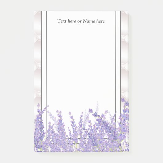 lavendel, elegant, modern, trendy, floraal, paars post-it® notes (Voorkant)