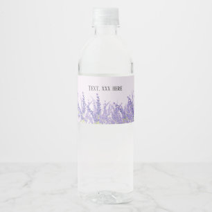 lavendel, elegant, modern, trendy, floraal, paars waterfles etiket