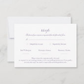 Lavendel Elegant Script Wedding RSVP (Voorkant)