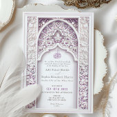 Lavendel Elegantie Islamitische bruiloft Kaart