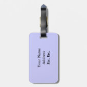 Lavendel en Baby Blue Hearts - Argyle Pattern Bagagelabel (Achterkant verticaal)