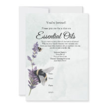 Lavendel en Bijen Etherische Olie Klas Uitnodiging