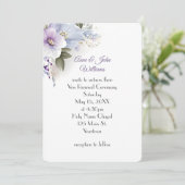 Lavendel en Blauwe Bloemen Vow Vernieuwing Kaart (Staand voorkant)