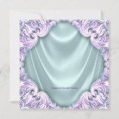 Lavendel en Blauwgroen Baby shower Kaart (Achterkant)