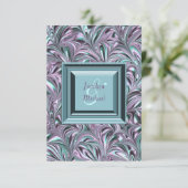Lavendel en Blauwgroen Blue Wedding RSVP (Staand voorkant)
