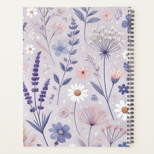 Lavendel en bloemen stengels planner (Achterkant)