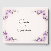 Lavendel en Blush bruiloft gastenboek (Achterkant)