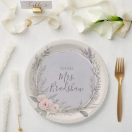 Lavendel en Blush Floral Paper Borden Papieren Bordje