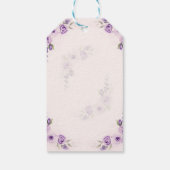 Lavendel en Blush Roos bruiloft Cadeaulabel (Achterkant)