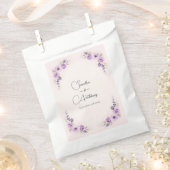 Lavendel en Blush Roos bruiloft gunstzak Bedankzakje (Geknipt)