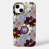  Lavendel en Bourgondische Waterverf Clematis Case-Mate iPhone Case (Achterkant)