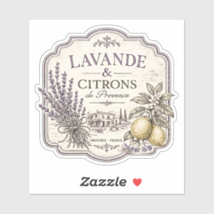 lavendel en citroen vinyl sticker