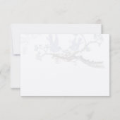 Lavendel en citroengeel Vogelbruiloft Bedankkaart (Achterkant)