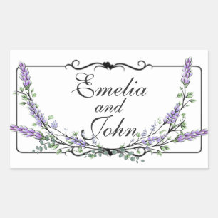 Lavendel en Eucalyptus Rechthoekige Sticker