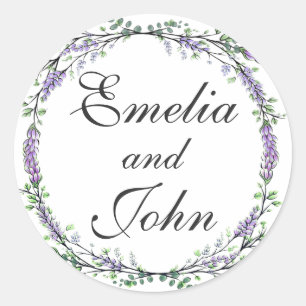 Lavendel en Eucalyptus Ronde Sticker