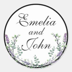 Lavendel en Eucalyptus Ronde Sticker