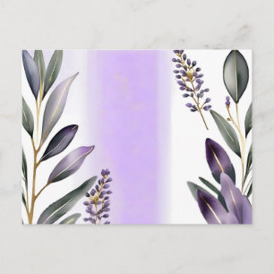Lavendel en eucalyptus Waterverf Briefkaart