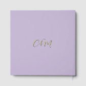 Lavendel en goud Script Classic Wedding Gastenboek (Achterkant)