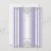 Lavendel en grijs Girly Baby shower Kaart (Achterkant)