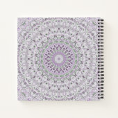 Lavendel en groene mandala patroon ontwerp notitieboek (Achterkant)