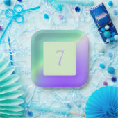 Lavendel en groene papieren bord (Feest)