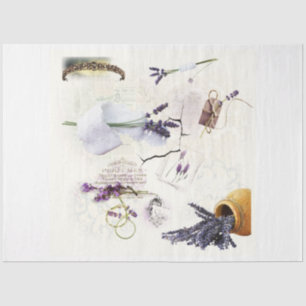 Lavendel en kant decoupage papier