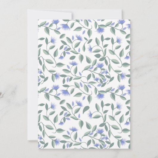 Lavendel en Sage Groen Bloemen Vrijgezellenfeest Kaart (Achterkant)