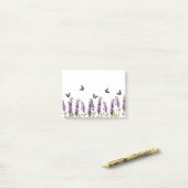 lavendel en vlinder post-it® notes (Op bureau)