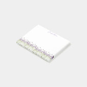 Lavendel en vlinders gepersonaliseerd post-it® notes (Schuin)