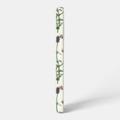 Lavendel en vlinders op gebroken wit samsung galaxy hoesje (Linkerkant)