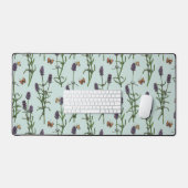 Lavendel en vlinders op zeeen glas bureaumat (Keyboard & Muis)