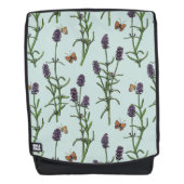 Lavendel en vlinders op zeeen glas rugtassen (Voorkant)