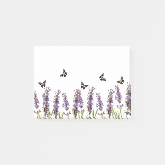 lavendel en vlinders post-it® notes (Voorkant)