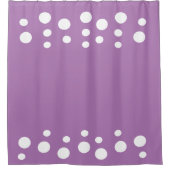 Lavendel en wit Modern Bubbles Stippen Douchegordijn (Voorkant)