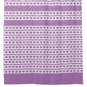 Lavendel en wit Moderne bubble Waves Douchegordijn (Voorkant)