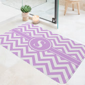 Lavendel en witte Chevron monogram Badmat