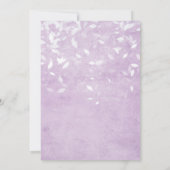 Lavendel en witte Confetti Vrijgezellenfeest Kaart (Achterkant)