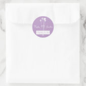 Lavendel en witte Mason Jar Save The Date Ronde Sticker (Tas)