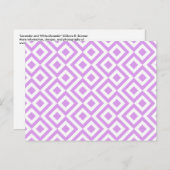 Lavendel en witte meander Briefkaart (Voorkant / Achterkant)
