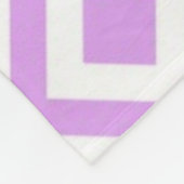 Lavendel en Witte Meander Patroon Fleece Deken (Hoek)