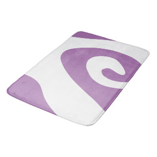 Lavendel en witte spiraal golf badmat