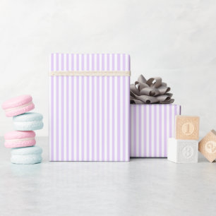 Lavendel en witte strepen inpakpapier