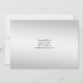 lavendel en zilveren post bruiloft kaart (Achterkant)