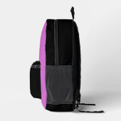 Lavendel en Zwart Modern Monogram Pickleball Bedrukte Rugzak (Rechts)