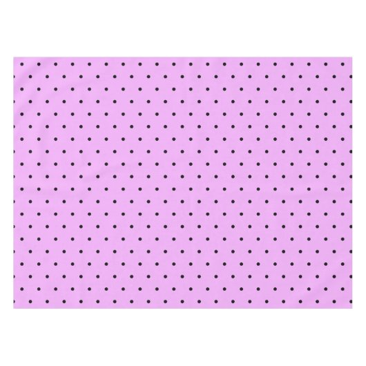 Lavendel en Zwarte Stippen Tafelkleed (Voorkant (Horizontaal))