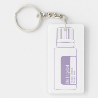 Lavendel etherische oliefles Sleutelhanger