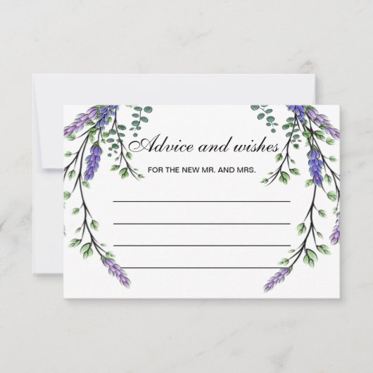 Lavendel eucalyptus boho advies en wensen kaart (Voorkant)