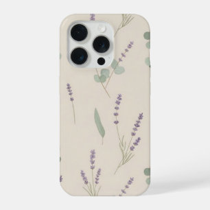 Lavendel Eucalyptus Botanisch Patroon Ontwerp iPhone 15 Pro Hoesje