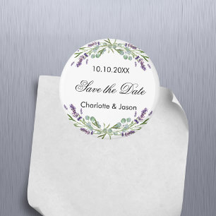 Lavendel eucalyptus bruiloft Save the Date magneet